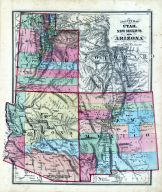 State Maps - Utah, New Mexico, Arizona, Fayette County 1875